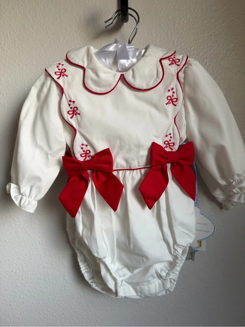 NWT Edgehill Collection x The Broke Brooke Claire Candy Cane Bubble Set Sz 9M